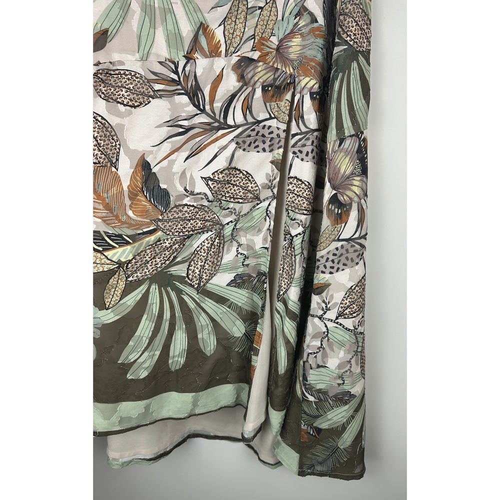 Super Natural x Secret Mission Jungle Safari Open Leg Slit Maxi Skirt Size Small - Picture 5 of 14